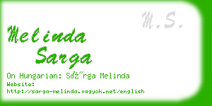 melinda sarga business card